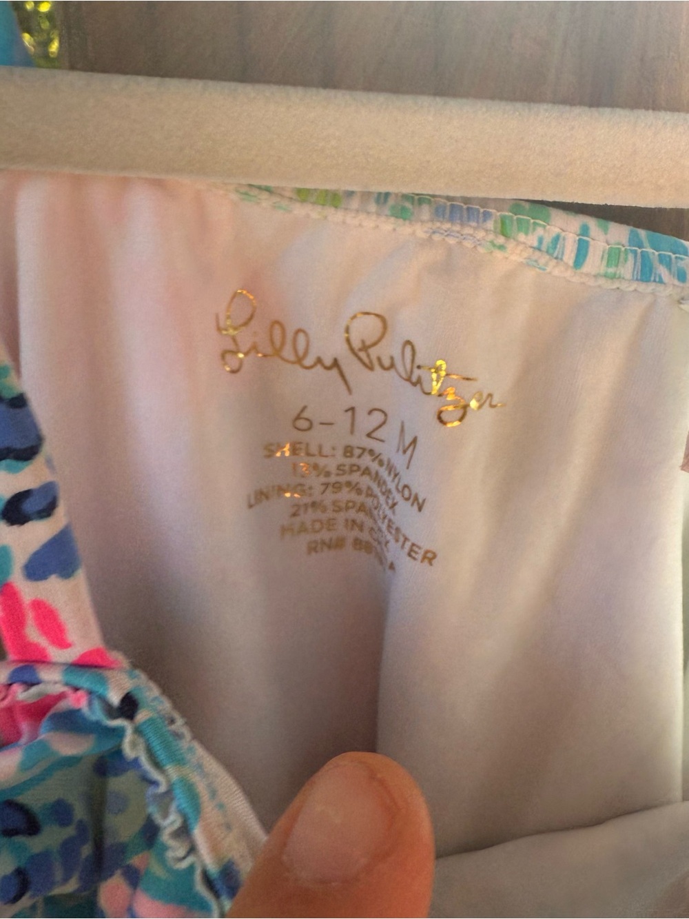 Girls' Bright Coral Reef One-Piece Swimsuit - Blue & Pink - Picture 3 of 5